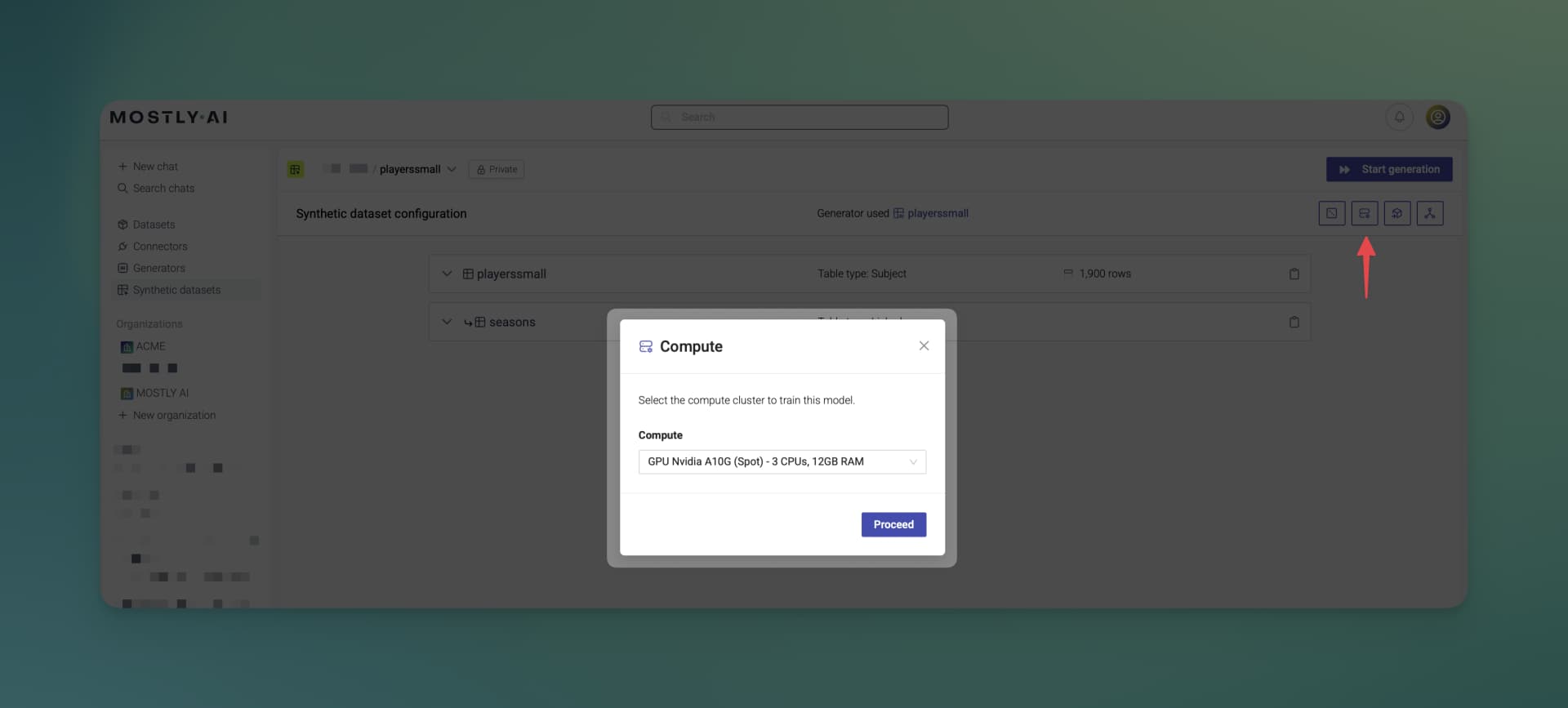 MOSTLY AI - Result - Select Compute